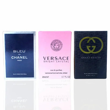 3 Testers (Bleu de Chanel, Versace Bright Crystal, Gucci Guilty)
