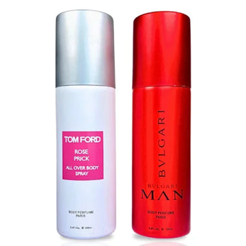 Pack Of Two Body Spray (Tom Ford Rose Prick / Bvlgari Man)