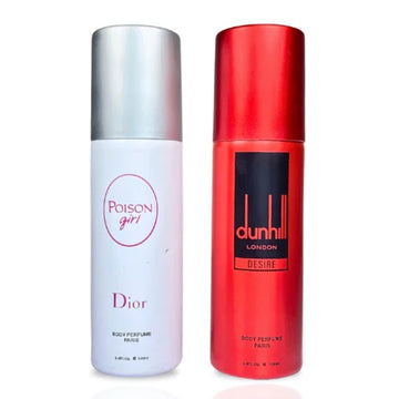 Pack Of Two Body Spray (Dior Poison Girl/Dunhill Desire Red)