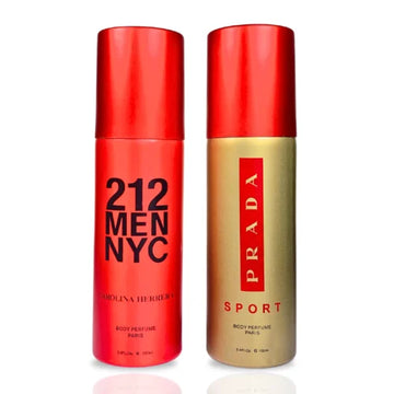 Pack Of Two Body Spray (212 Men NYC / Prada Luna Sport)