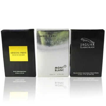 3 Testers(Armani Rose D’Arabie, Mont Blanc, Jaguar Classic Black)