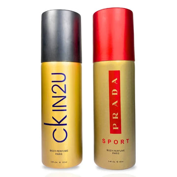 Pack Of Two Body Spray (CK IN2U / Prada Luna Sport)