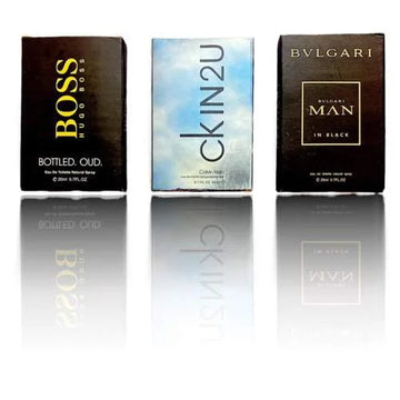 3 Testers (Hugo Boss Bottled Oud,CK IN2U,Bvlgari Man in Black)