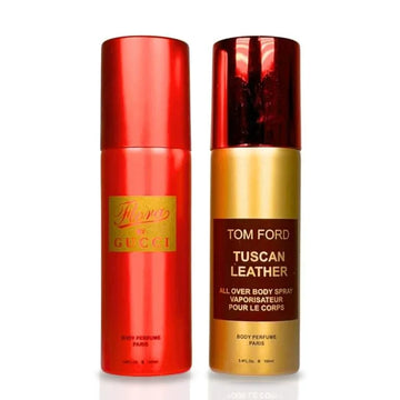 Pack Of Two Body Spray (Flora By Gucci / Tom Ford Tuscan Leather)